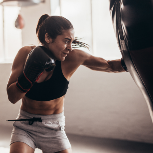 Woman boxing Woman boxing